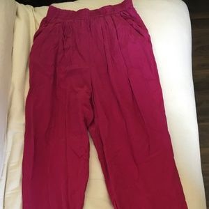 Silky magenta pants